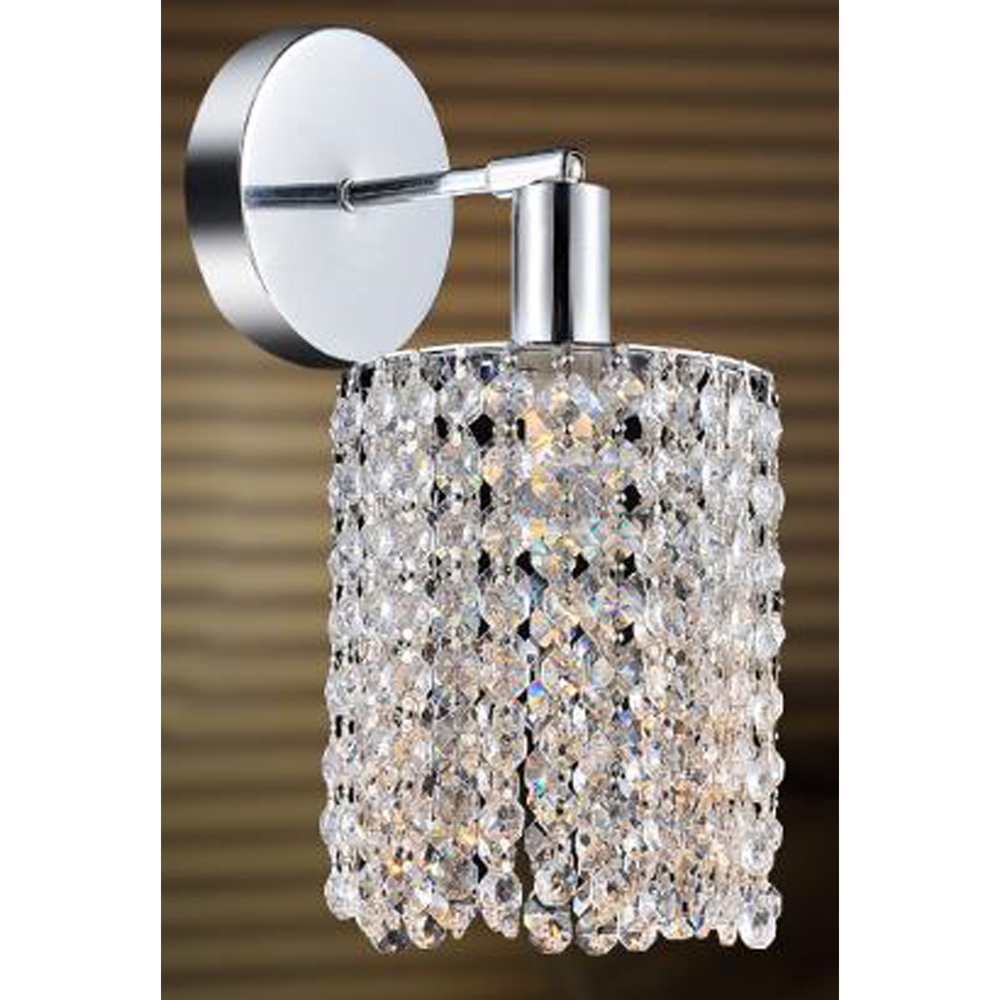 Glitz 1 Light Bathroom Sconce With Chrome Finish